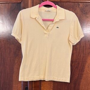 Lacoste Pale Butter Yellow Polo Shirt